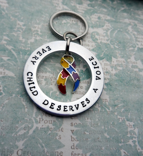 Autism Awareness Keychain, Every Child Deserves A Voice, Aspergers, Autism Spectrum, Special Needs Awareness, Autism Mom, Autism Dad