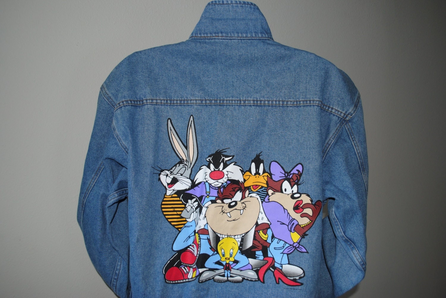 90's Hipster Dressed Looney Tunes Jean Jacket Vintage Bugs