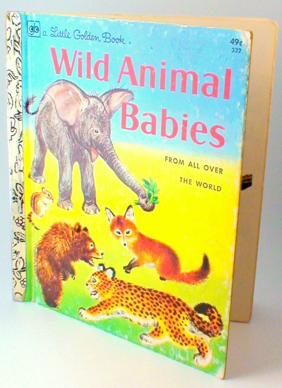 Items similar to Wild Animal Babies - Little Golden Book on Etsy