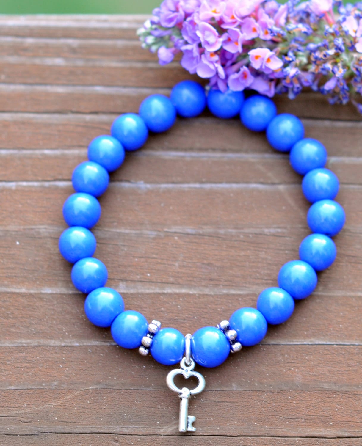 Blue Bracelet/Bracelet/FREE SHIPPING/Blue by BonafideBeads on Etsy