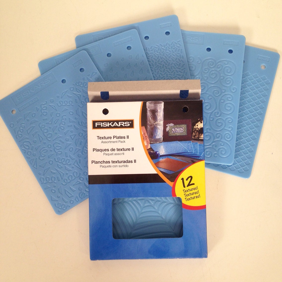 Fiskars texture plates set of 6 paper by whitecottagesupplies