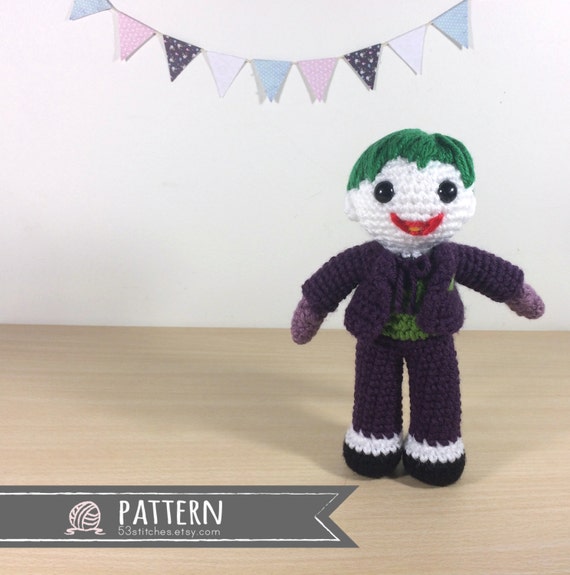 Joker Amigurumi Crochet Doll Pattern