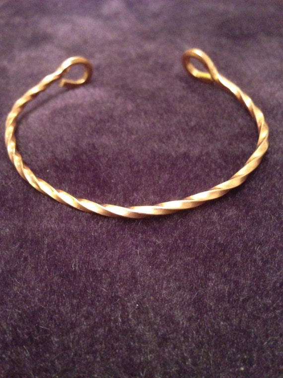 Twisted Copper Wire bracelet by JewelryDesignsbyJoyD on Etsy