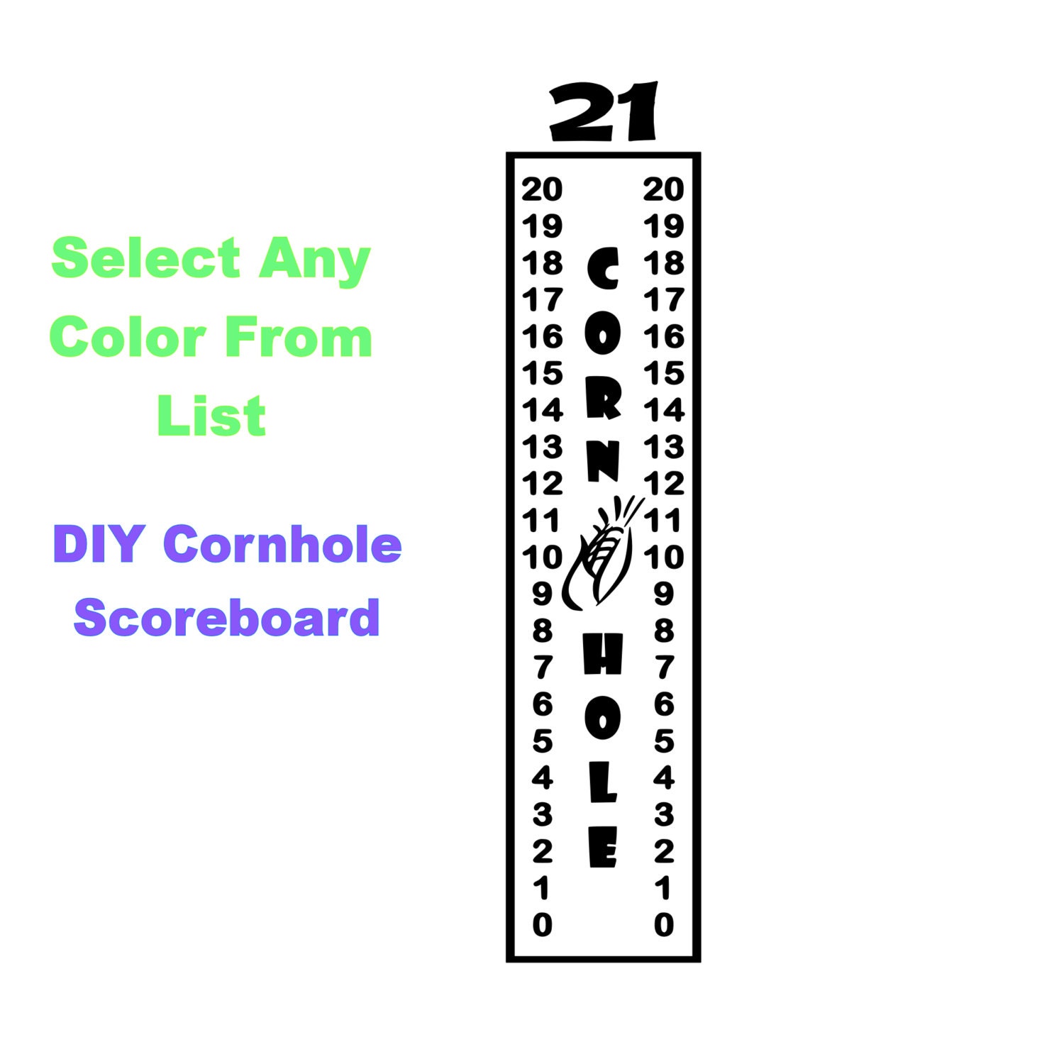 Scoreboard Cornhole Corn Hole Baggo Bean Toss Vinyl Decal