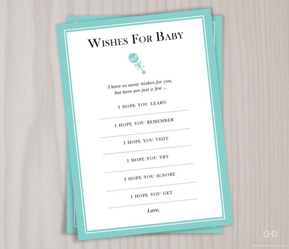 baby shower activity advice for Advice Shower Co. Card Baby Baby, Baby Baby Card, Dear & Wishes