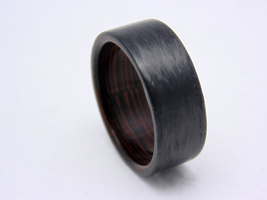 Carbon Fiber ring with Wenge wood liner