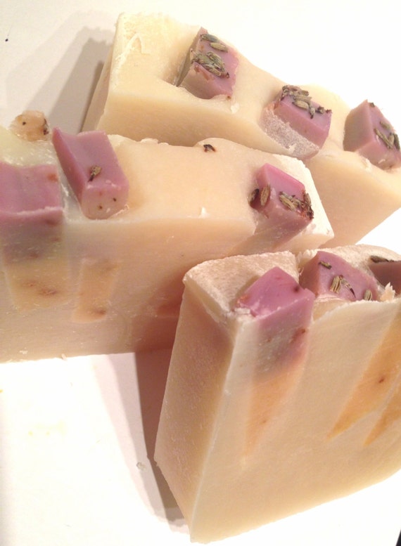 Patchouli La Chunk- Patchouli Coconut Milk Soap with Lavender Goat Milk Soap Chunks