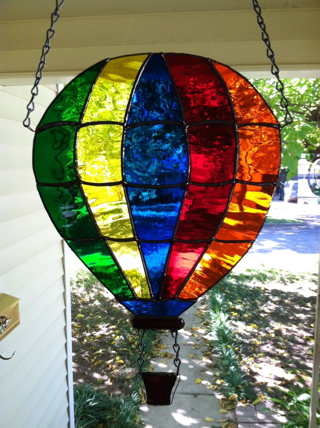 Stained Glass Window Hot Air Balloon Suncatcher