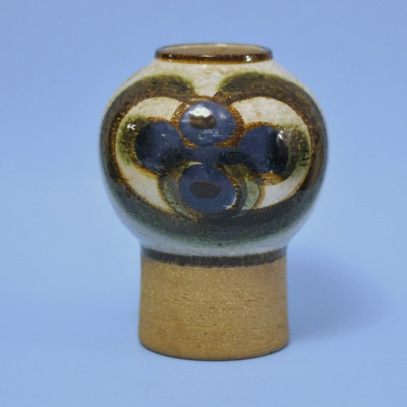 Soholm Bornholm Stentoj Denmark Art Pottery Vase Mid Century