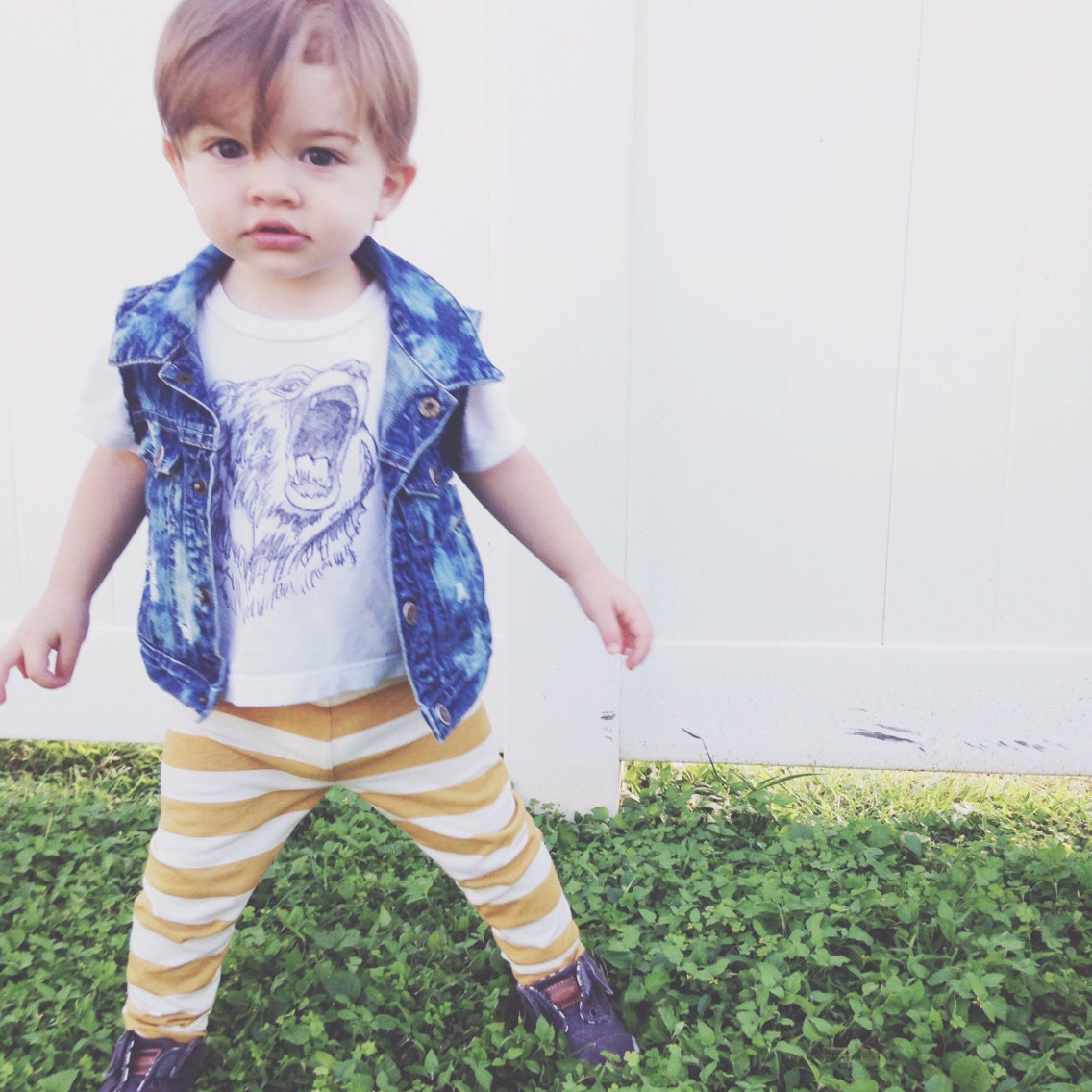 The AZ OG Vest Baby Jean Vest Baby Denim Vest by CurlyQsCounter
