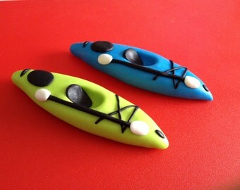 Fondant Kayaks Boats Canoes - Cak e/Cupcake Topper Decorations 