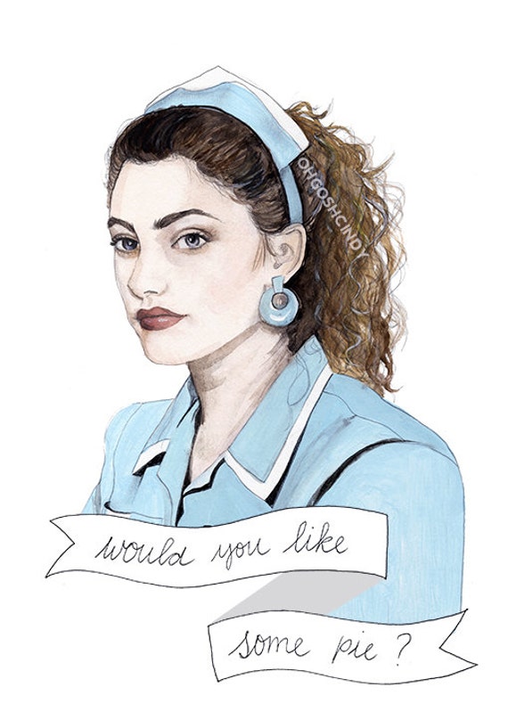 Shelly Johnson Twin Peaks watercolor portrait by ohgoshCindy