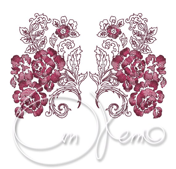 MACHINE EMBROIDERY FILE Dress design flowers