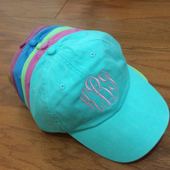 Monogrammed Hat with Cool Mesh Lining and by TheGraphicAce on Etsy