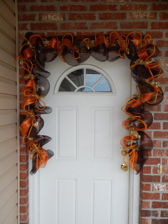 Fall garland fall deco mesh garland autumn decorfall decor