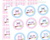 Items similar to Sweet owl - Cupcake toppers - Printables - Instant ...