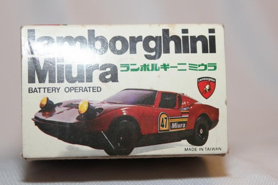 LAMBORGHINI Miura TOY Vintage 1980s Battery Operated by So1980s