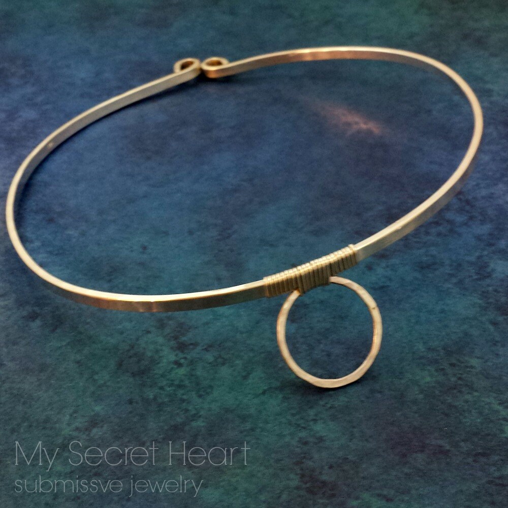 Simply Zen Sterling Locking Day submissive Collar bdsm slave