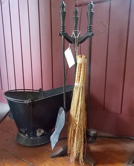 Hearth Broom Rustic Fireplace Broom Primitive Decor