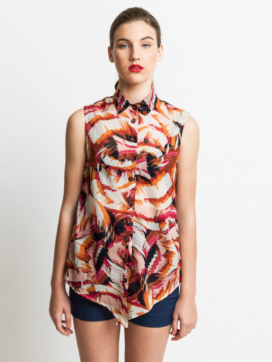 Floral Strapless Blouse main image 0