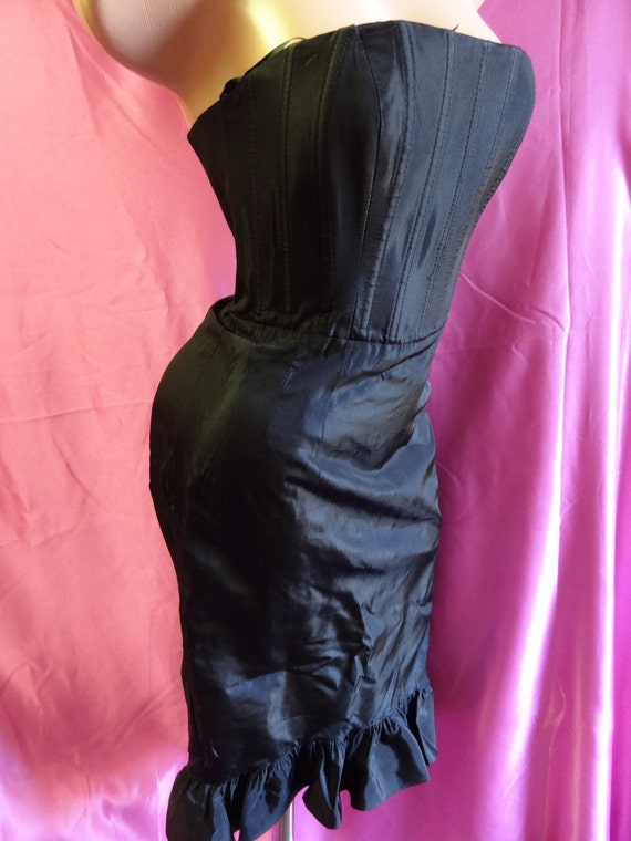 BETSEY JOHNSON EVENING 4 black dress corset by PinkBowsAndBling