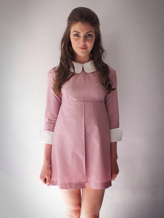 Peter Pan Collar Dress – Pink, Navy Blue @ lookcubes - Affordable ...