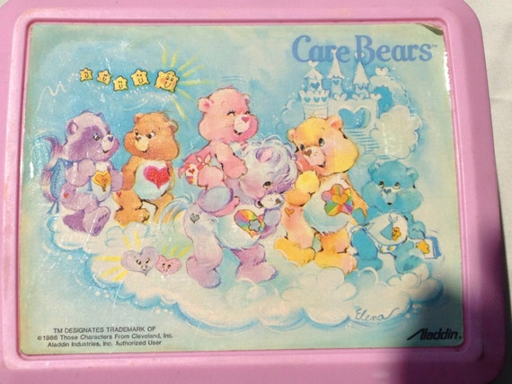 care bears plastic lunch box