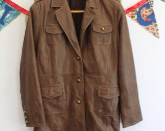 Beautiful Vintage Leather Jacket - Size Large