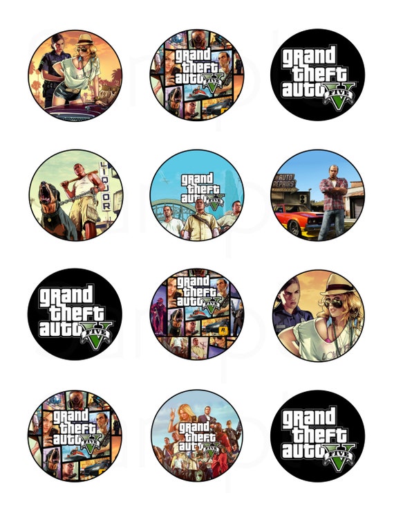 Grand Theft Auto Stickers Labels 2 Printable by TheLovelyMemories