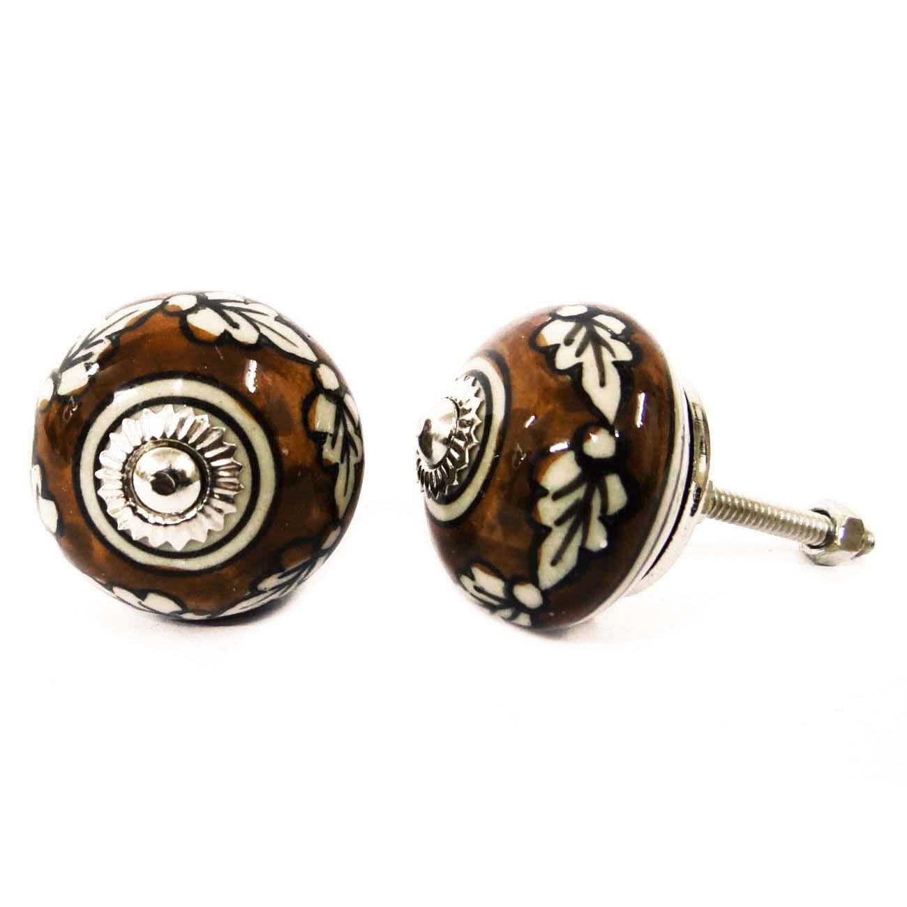 Knob Home Decor Kitchen Brown Ceramic by RajasthanRoyals