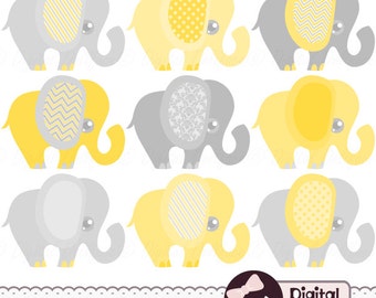 Clip Art Baby Elephant Clip Art baby elephant clipart etsy yellow and gray clip art graphic images