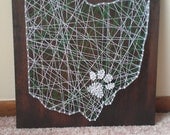 The Original Ohio University Pawprint String Art Ohio State String Art 16X16