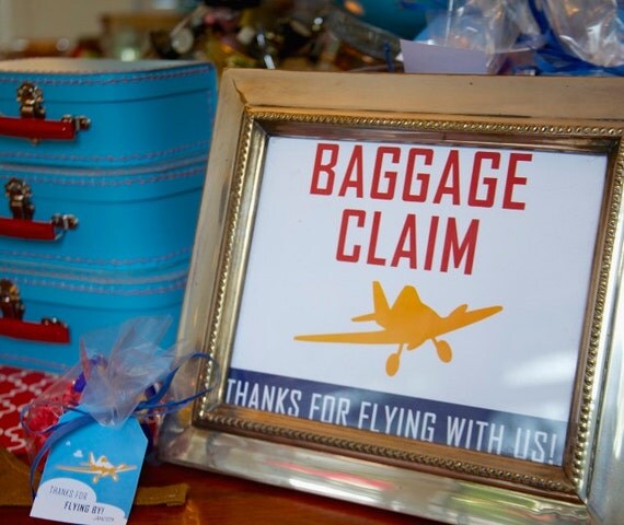 Items similar to Planes Theme Baggage Claim Sign-Planes Birthday Party ...