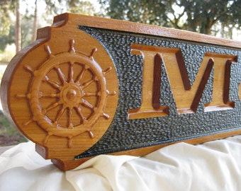 Personalized Family Name Sign Outdoor Custom Quarterboard 50th Anniversary Name Sign Boat Captain House Wedding Gifts 3' or 4' Long Sign