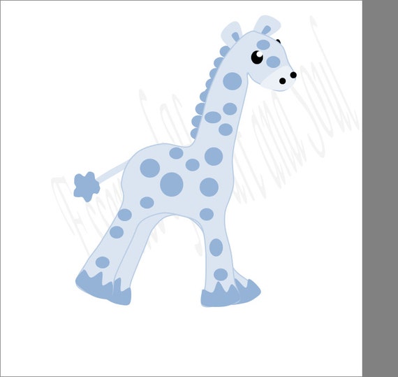 free blue giraffe clipart - photo #6