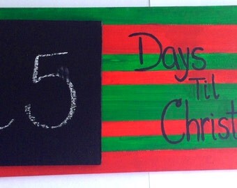 Items similar to Christmas Countdown Sign on Etsy