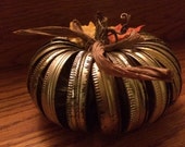 Mason ring pumpkin centerpiece, fall decoration, pumpkin decoration, rustic pumpkin