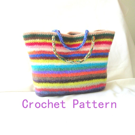 to Make Crochet Bag Pattern Tutorial, Easy Crochet Felted Bag Pattern ...