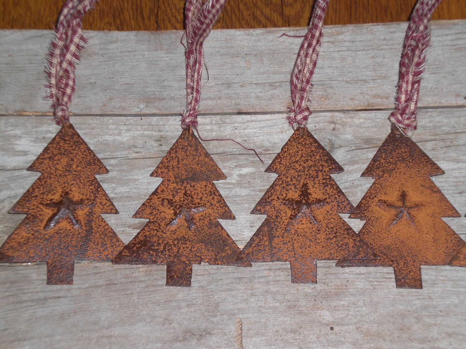 Set Of 6 Primitive Rustic Country Christmas Holiday Trees With   Il Fullxfull.653123861 Tqpb 