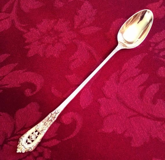 Wallace Rose Point Sterling Silver Iced Tea Spoon Haute Juice