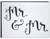 Mr. and Mr. Letterpress card Mr. and Mr. Letterpress card