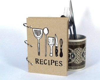 Blank Recipe Book - Utensils (4 in x 6 in) - Size No.1