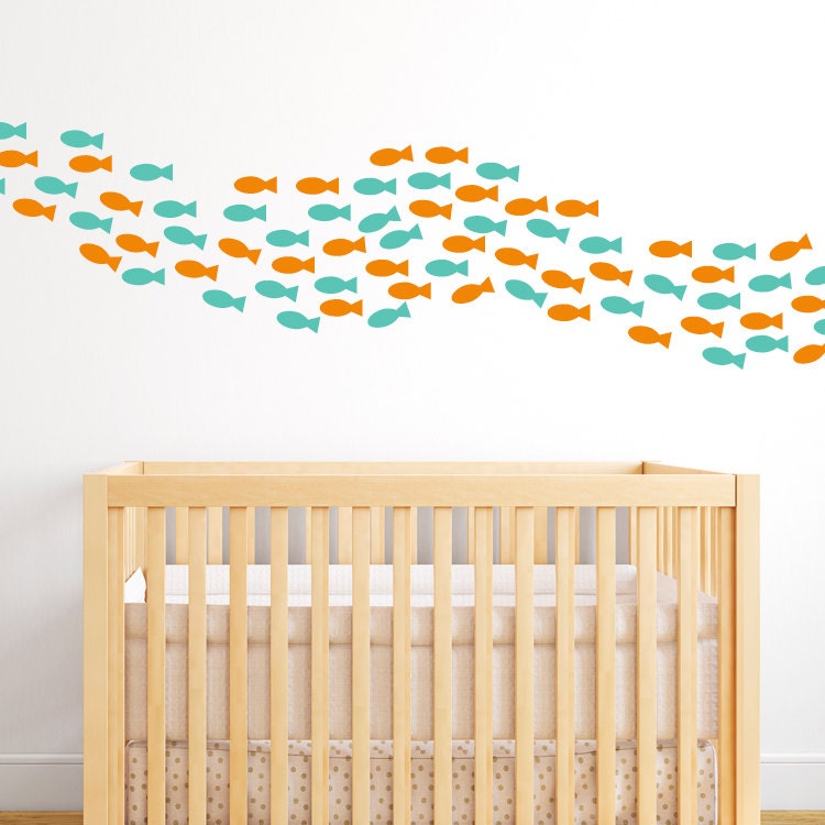 School Of Fish Wall Decals Fish Decals Fishies Wall Mural
