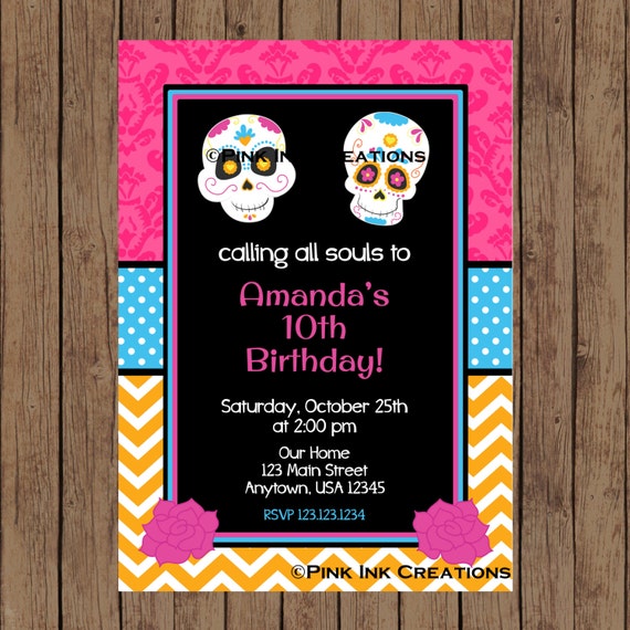 Day Of The Dead Invitations 3