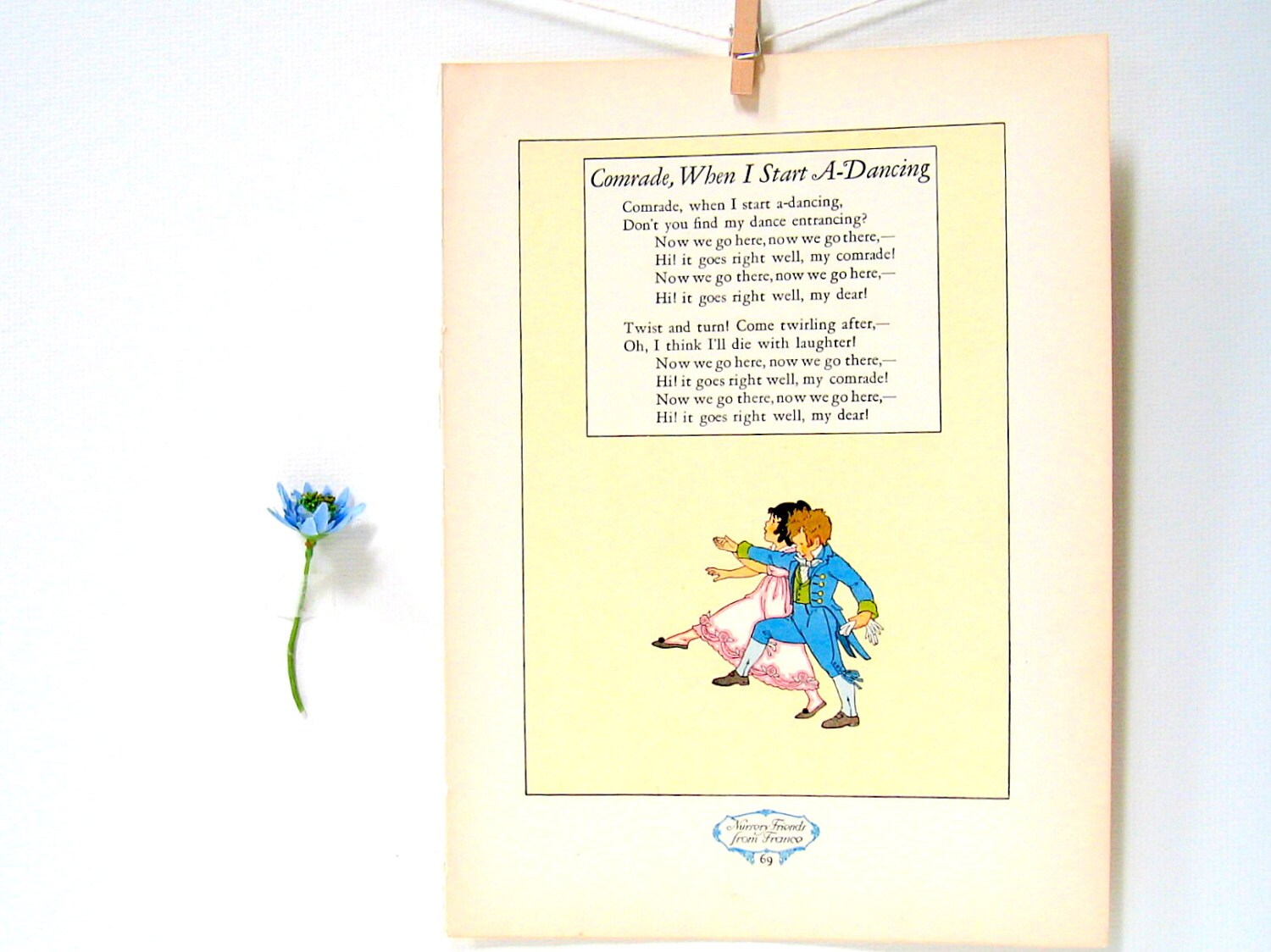 French Nursery Rhyme Little Girl and Boy by mysunshinevintage