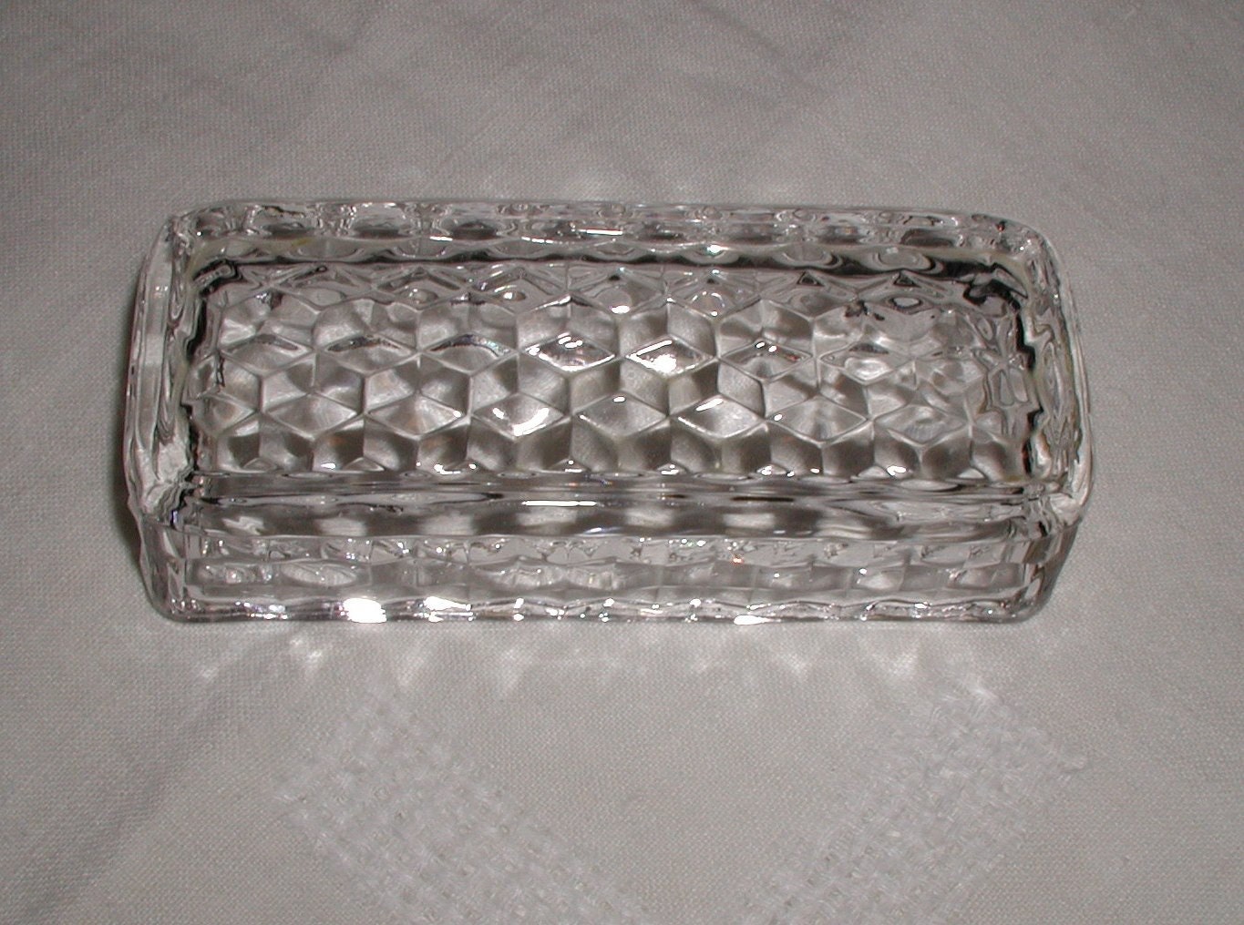 Vintage Fostoria American Crystal Butter Dish Cover only