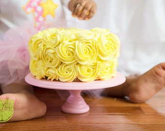 8 inch Wood cupcake or mini cake stand pedestal choose your color smash cake stand 1st birthday