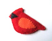 Cardinal Red Bird Handmade Felt Pin Brooch Woodland Bird Felt Pin Red & Black Orange Christmas Holiday Fashion Accessory Unique Jewelry MiKa Cardinal Red Bird Handmade Felt Pin Brooch Woodland Bird Felt Pin Red & Black Orange Christmas Holiday Fashion Accessory Unique Jewelry MiKa