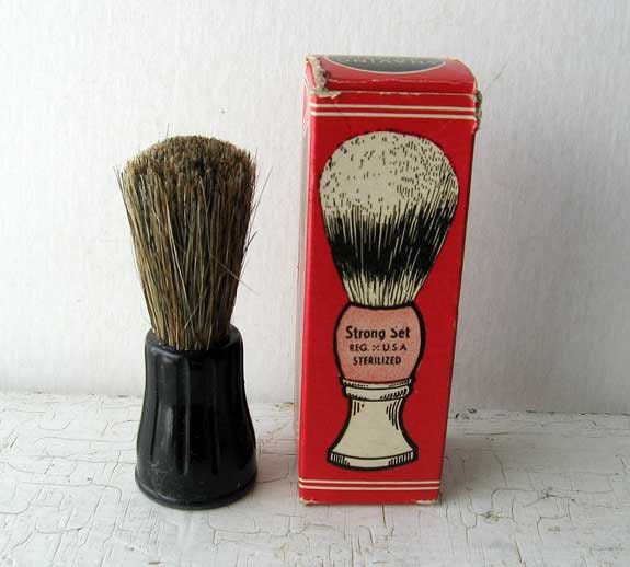 Vintage 1950's Strong Set Shaving Brush in Original