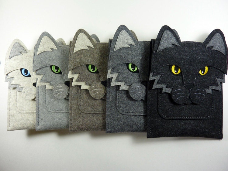 Cat case for Kindle Paperwhite Voyage and Oasis // Felt